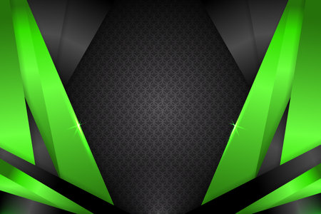 Abstract background rectangle shape with black and green colorのイラスト素材