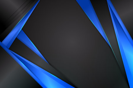 Abstract background triangle shape with black and blue colorのイラスト素材