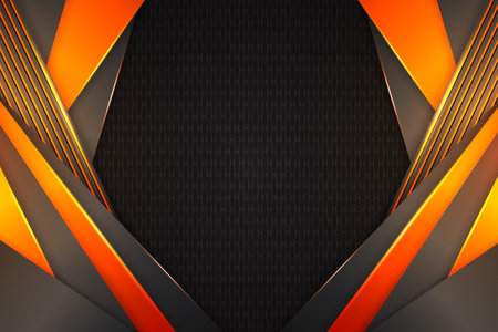 Abstract background rectangle shape with black and orange colorのイラスト素材