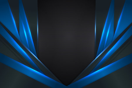Abstract background triangle shape with black and blue colorのイラスト素材