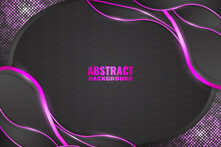Abstract fluid background with black and pink colorのイラスト素材