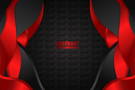 Abstract fluid background with black and red colorの写真素材