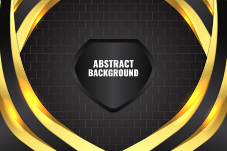 Abstract fluid background with black and gold colorの写真素材