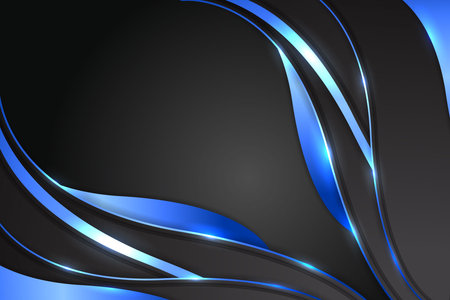 Abstract fluid background with black and blue colorのイラスト素材