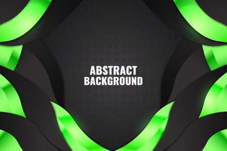 Abstract fluid background with black and green colorの写真素材