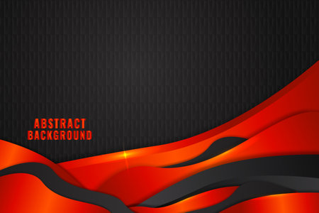 Abstract fluid background with black and orange colorの写真素材