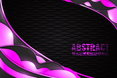 Abstract fluid background with black and pink colorのイラスト素材