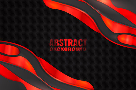 Abstract fluid background with black and red colorのイラスト素材