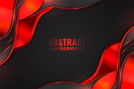 Abstract fluid background with black and red colorのイラスト素材