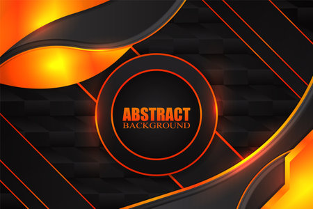 Abstract fluid background with black and orange colorのイラスト素材