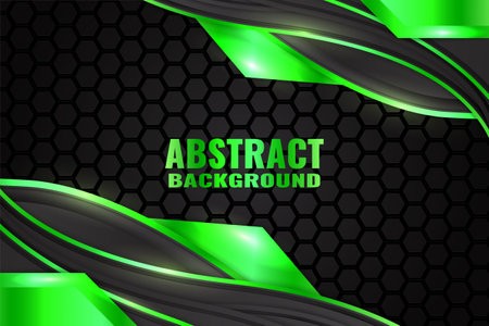 Abstract fluid background with black and green colorのイラスト素材