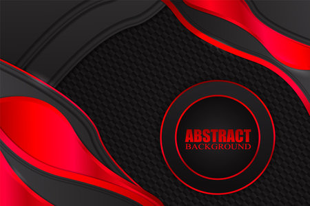 Abstract fluid background with black and red colorのイラスト素材