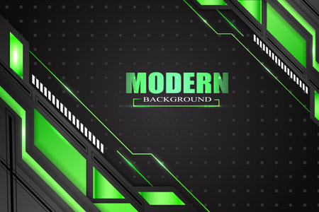 Modern background with black and green colorのイラスト素材