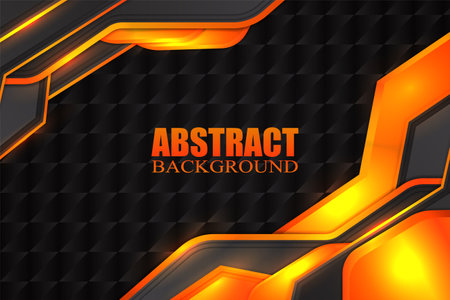 Abstract fluid background with black and orange colorのイラスト素材