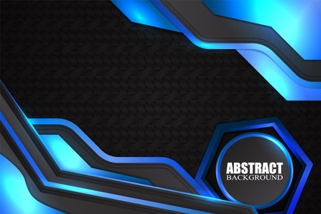 Abstract fluid background with black and blue colorのイラスト素材
