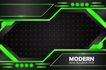 Modern background with black and green colorのイラスト素材