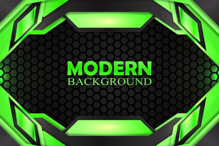 Modern background with black and green colorのイラスト素材