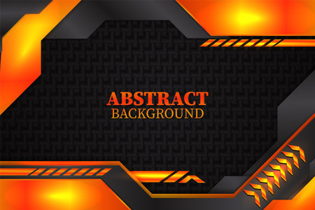 Abstract background with black and orange colorのイラスト素材