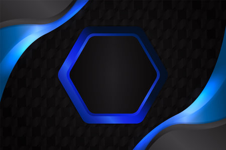 Abstract fluid background ellipse shape with black and blue colorのイラスト素材