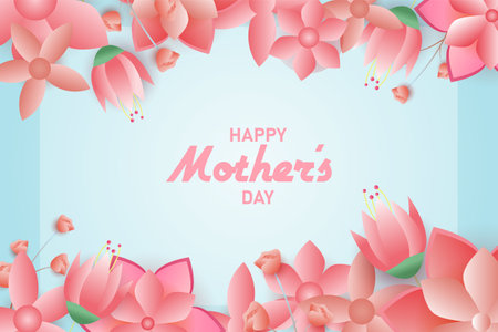 Happy Mother Day Gradient backgroundのイラスト素材