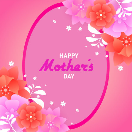 Happy Mother Day gradient backgroundのイラスト素材