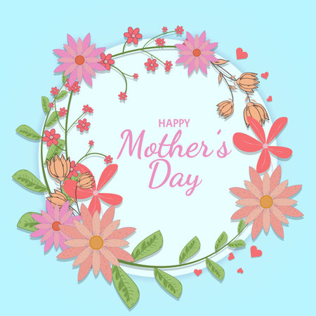 Happy Mother Day background floralのイラスト素材