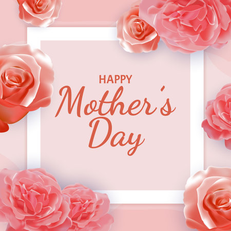 Happy Mother Day background floralのイラスト素材