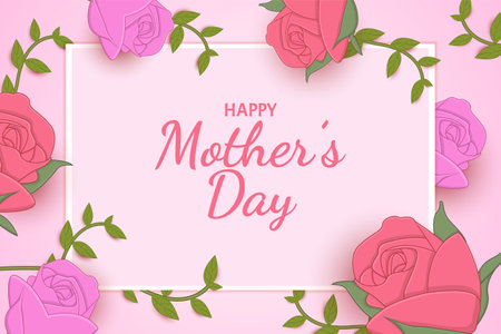Floral background happy mother dayのイラスト素材
