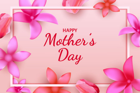 Happy Mother Day flower backgroundのイラスト素材