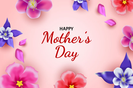 Happy Mother Day background flowerのイラスト素材