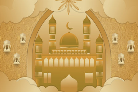 Ramadan Kareem Background Designのイラスト素材