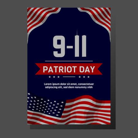 9 11 Patriot Day Poster Designのイラスト素材
