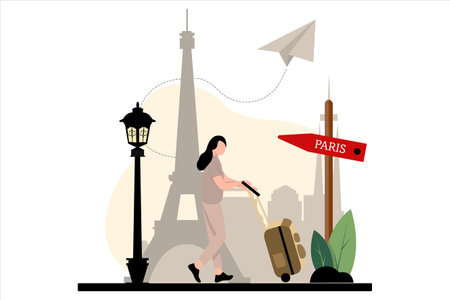 Travel Flat Illustration Designのイラスト素材