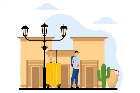 Travel Flat Illustration Designのイラスト素材