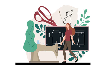 Fashion Flat Illustration Designのイラスト素材