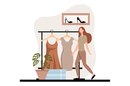 Fashion Flat Illustration Designのイラスト素材