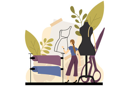 Fashion Flat Illustration Designのイラスト素材