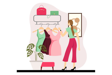 Fashion Flat Illustration Designのイラスト素材