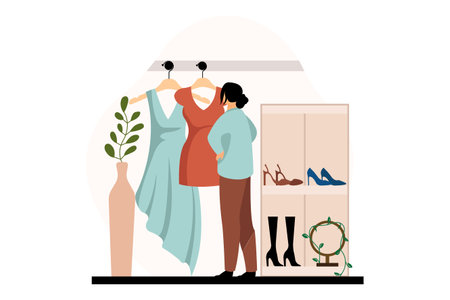 Fashion Flat Illustration Designのイラスト素材