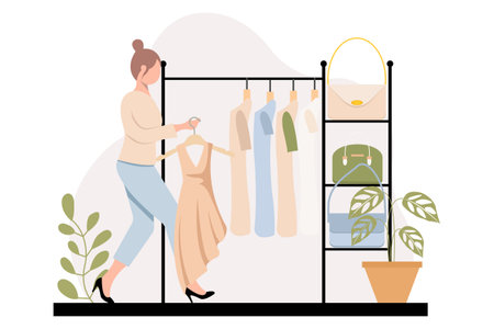 Fashion Flat Illustration Designのイラスト素材