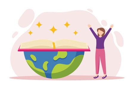 World Book Day Flat Designのイラスト素材