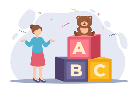 Children's Day Flat Illustrationのイラスト素材