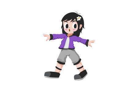 Cute Girl Character Design Illustration