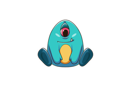 Cute Monster Character Design Illustrationのイラスト素材