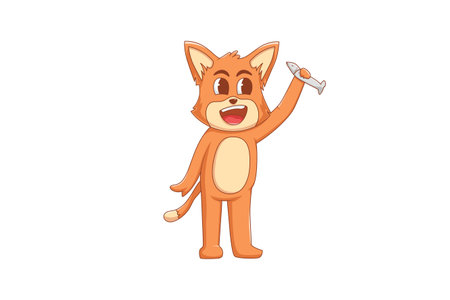 Cute Fox Character Design Illustrationのイラスト素材