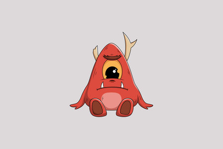 Cute Monster Character Design Illustration