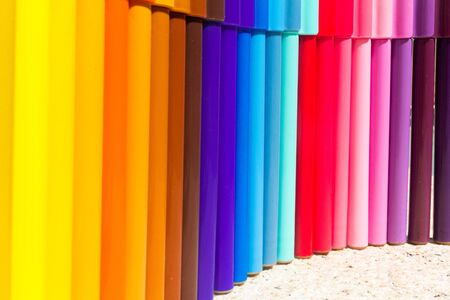 Colorful marker pen set on isolated backgroundの写真素材