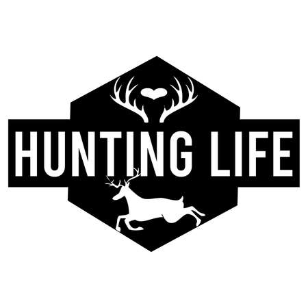 hunting life, nature quotes designのイラスト素材