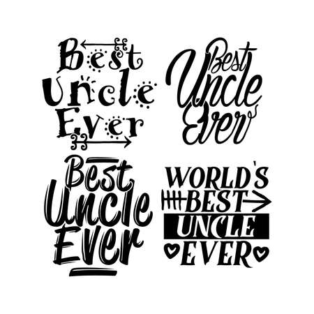 uncle lovers design, world best uncle, new uncle vintage design, inspirational quotes, vector illustrationのイラスト素材