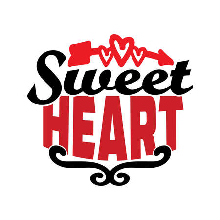 sweet heart, romance love symbol, valentine day, cute sweet designのイラスト素材